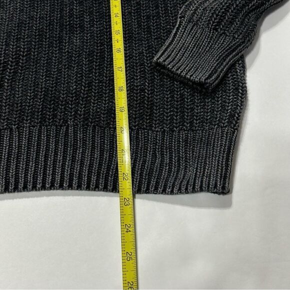 Love Pink Forenza Cropped Sweater Chunky Knit Sweater Grey V Neck M - Picture 9 of 10